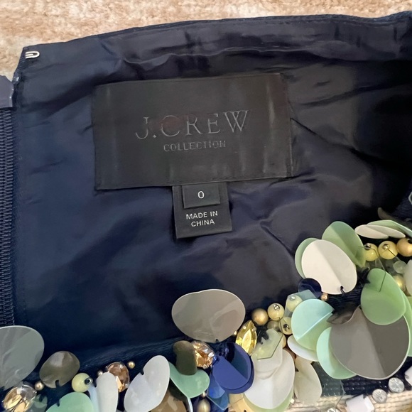 J. Crew Collection Navy and White Striped Dress - Picture 2 of 2